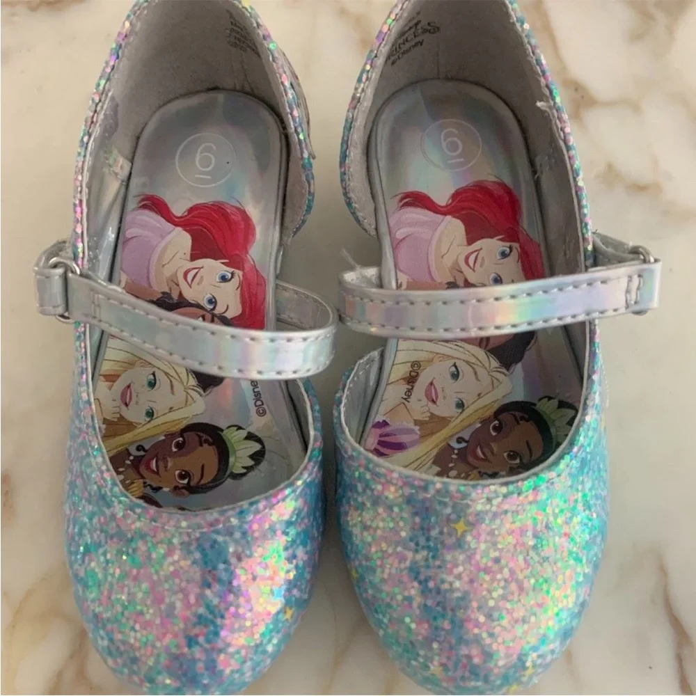 Toddler Girls' Disney Princess Ballet‎ Flats - Silver Size 6